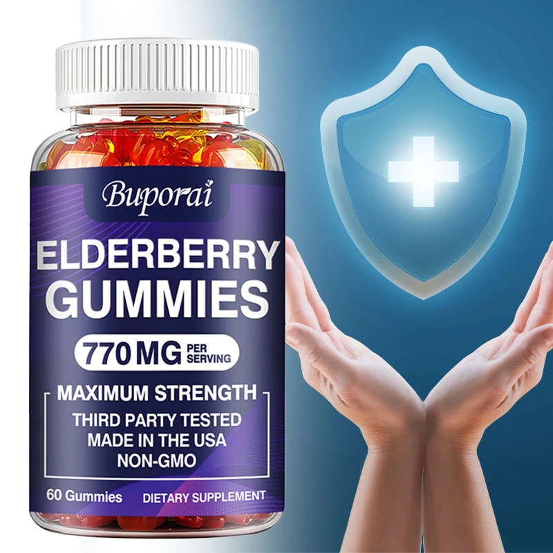 Health Wellness Gummies - Elderberry Gummies - Antioxidants, Nutrient Absorption,