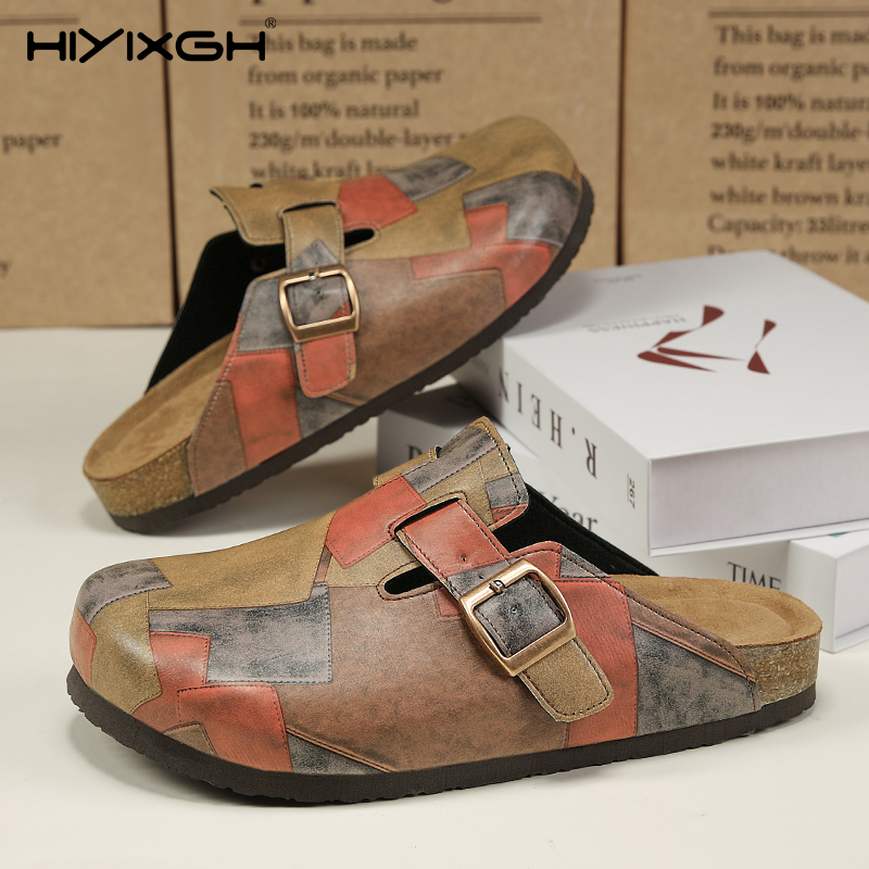Health & Wellness Pay - Comfort Cork Leather Slippers for Unisex