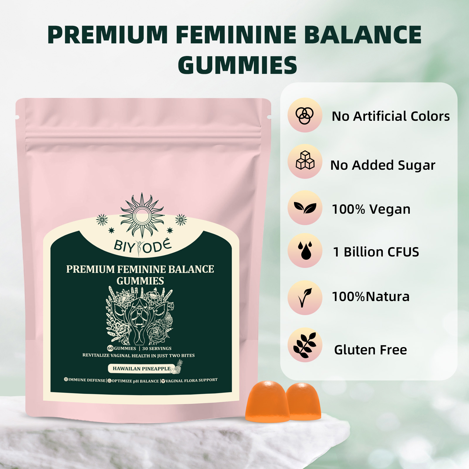 2 BAG Premium Feminine Balance - Health Wellness Gummies recensione e prezzo