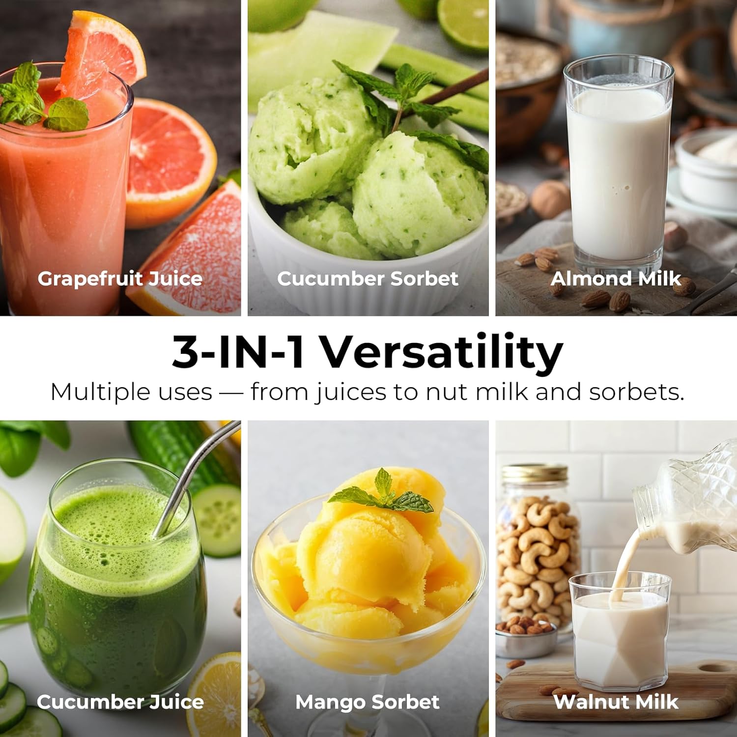 Juicer Machines, 3-in-1 Cold P - Cold Press Juicer recensione e prezzo